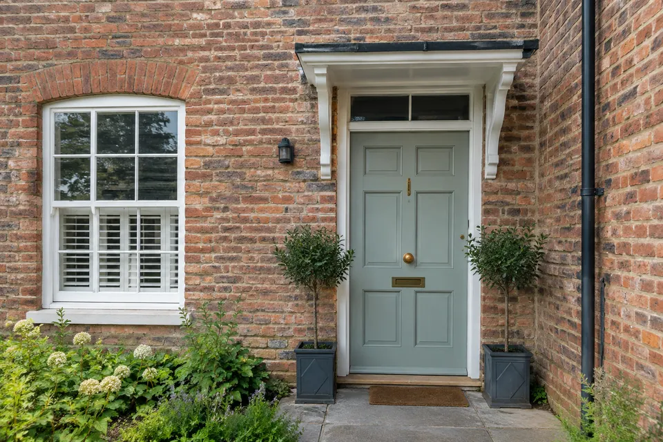 A house entrance in natural daylight